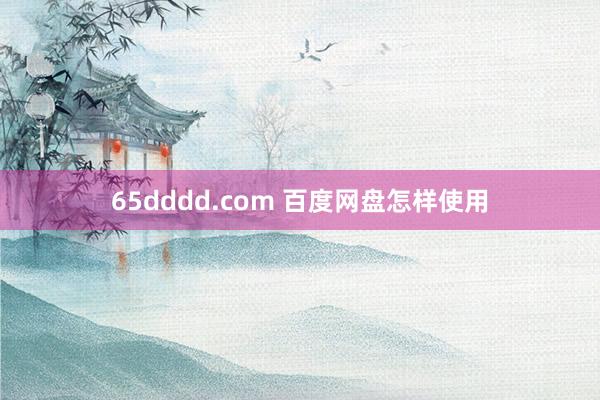 65dddd.com 百度网盘怎样使用