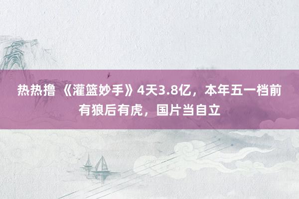 热热撸 《灌篮妙手》4天3.8亿，本年五一档前有狼后有虎，国片当自立