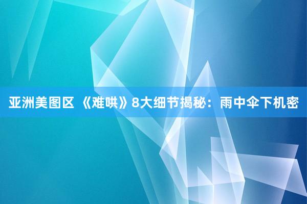 亚洲美图区 《难哄》8大细节揭秘：雨中伞下机密