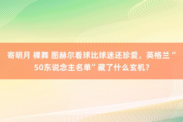 寄明月 裸舞 图赫尔看球比球迷还珍爱，英格兰“50东说念主名单”藏了什么玄机？